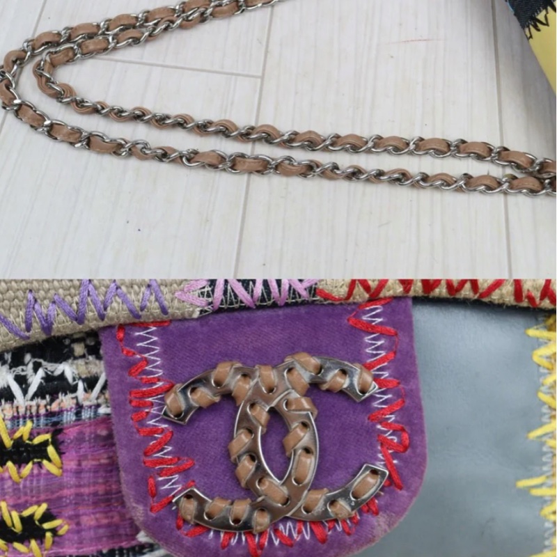 「JL精品代購」9新 Chanel香奈兒刺繡jumbo cf-6