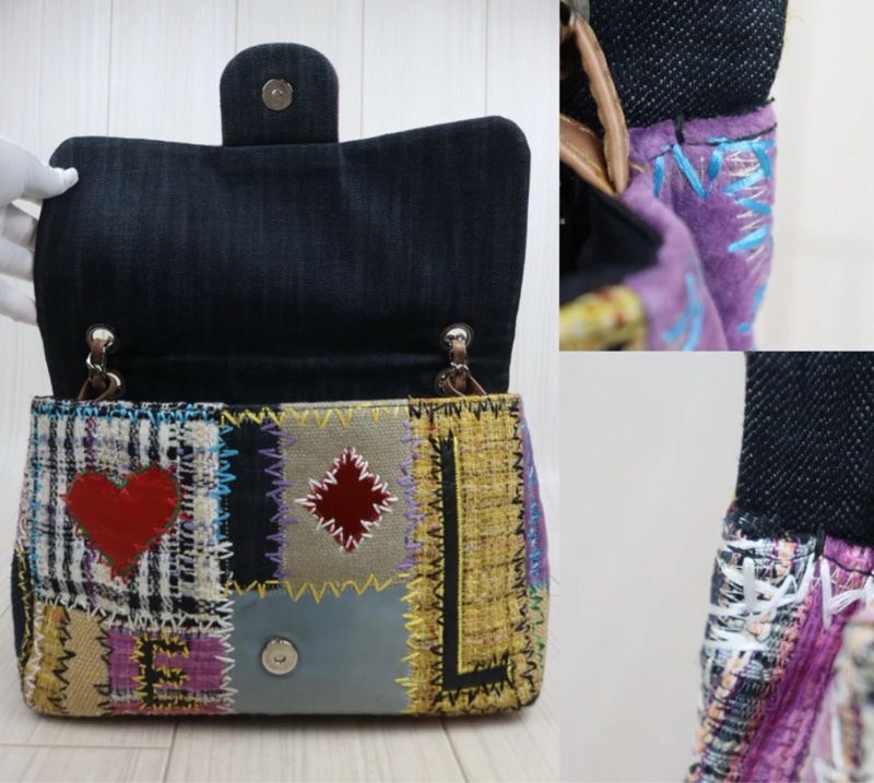 「JL精品代購」9新 Chanel香奈兒刺繡jumbo cf-7