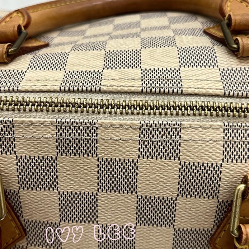 LOUIS VUITTON Speedy 30 Damier Azur 白色棋盤格 手提包 N41370 正品 二手精品-5