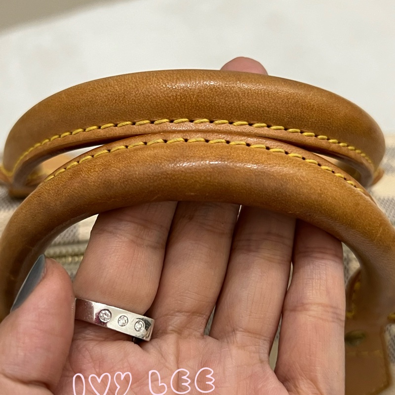 LOUIS VUITTON Speedy 30 Damier Azur 白色棋盤格 手提包 N41370 正品 二手精品-7