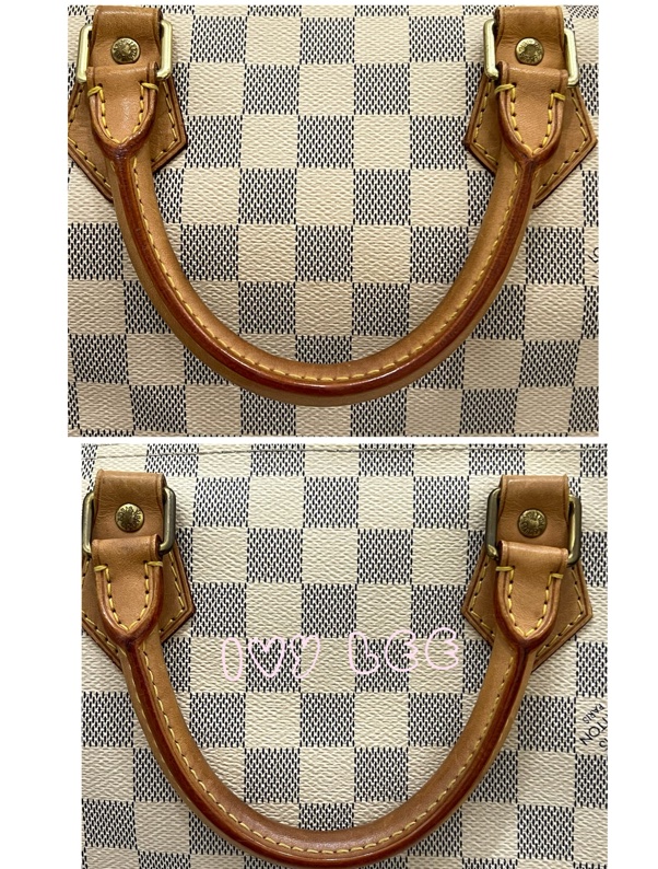 LOUIS VUITTON Speedy 30 Damier Azur 白色棋盤格 手提包 N41370 正品 二手精品-8