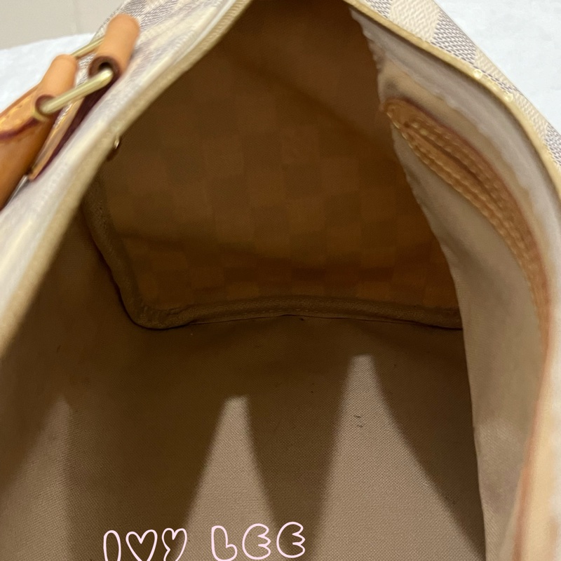 LOUIS VUITTON Speedy 30 Damier Azur 白色棋盤格 手提包 N41370 正品 二手精品-13