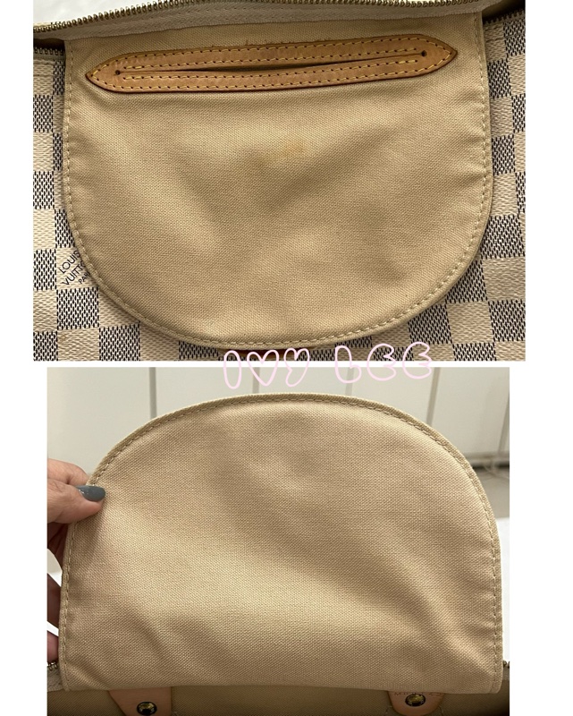 LOUIS VUITTON Speedy 30 Damier Azur 白色棋盤格 手提包 N41370 正品 二手精品-15