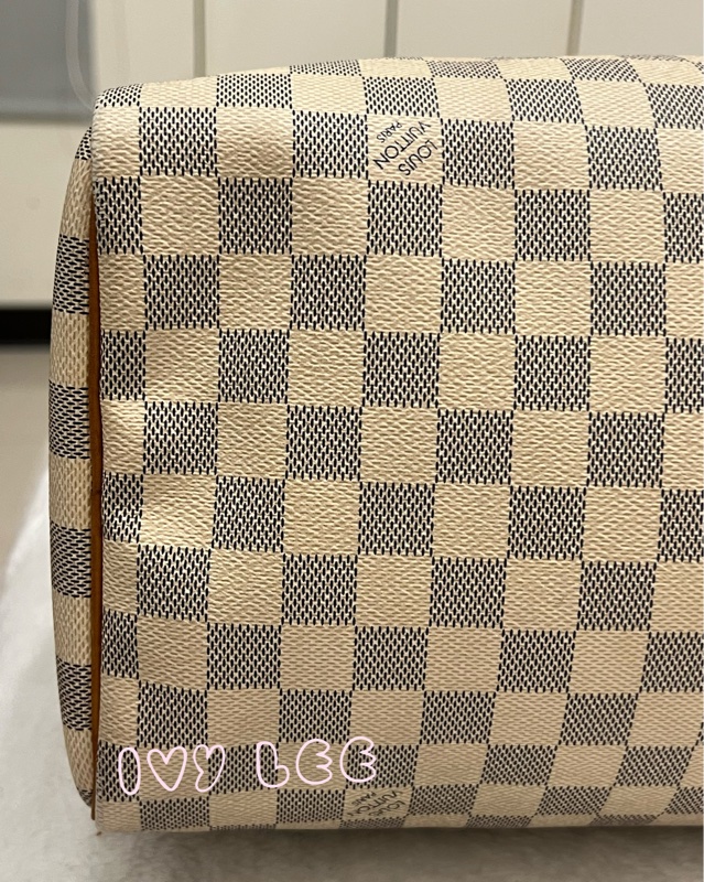 LOUIS VUITTON Speedy 30 Damier Azur 白色棋盤格 手提包 N41370 正品 二手精品-27