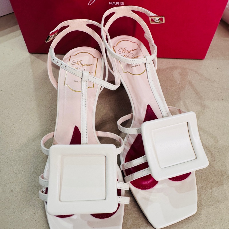 Roger Vivier Virgule 逗號跟皮革涼鞋35.5號-0