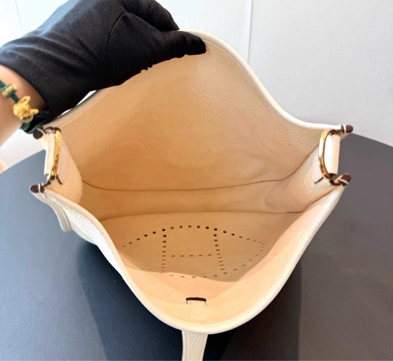 98新❣️❣️愛馬仕Hermes evelyn29 奶油白，z刻-6