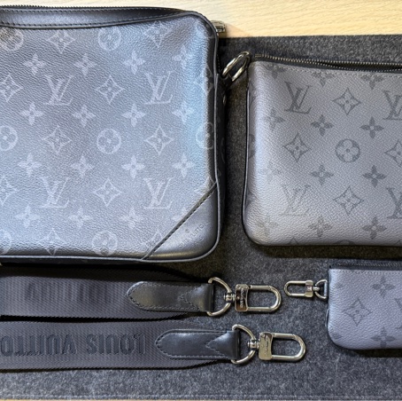 Louis Vuitton Trio 男用三合一 老花配色-10