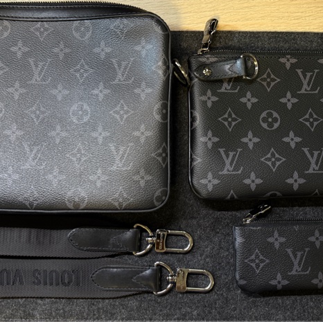 Louis Vuitton Trio 男用三合一 老花配色-11