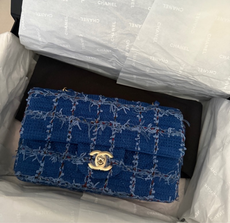 Chanel mini coco 20(藍色毛呢23芯片款)-10