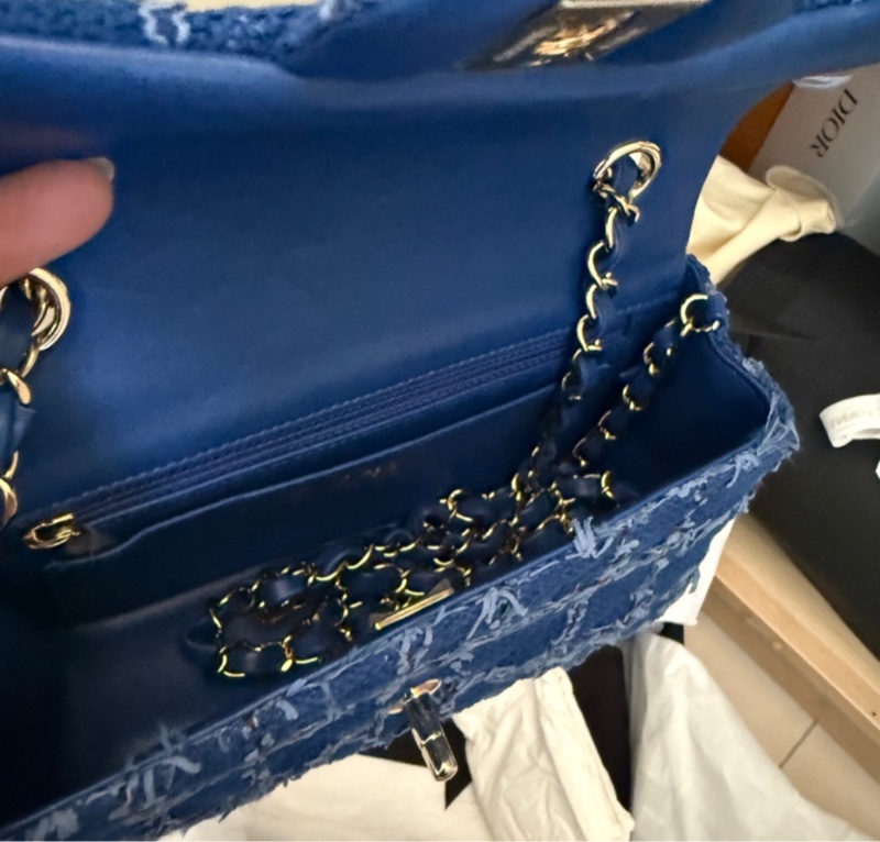 Chanel mini coco 20(藍色毛呢23芯片款)-16