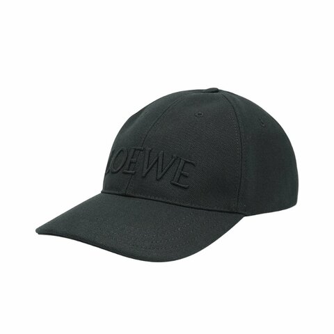 Loewe 帆布刺繡品牌logo棒球帽(黑)