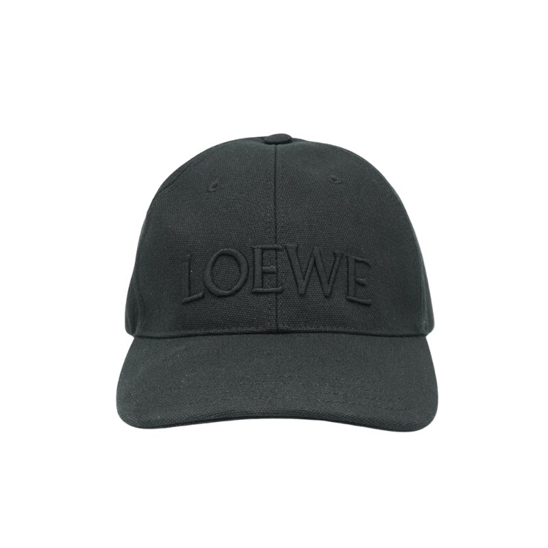 Loewe 帆布刺繡品牌logo棒球帽(黑)-1