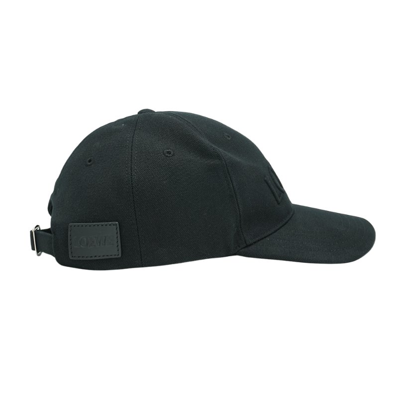 Loewe 帆布刺繡品牌logo棒球帽(黑)-4