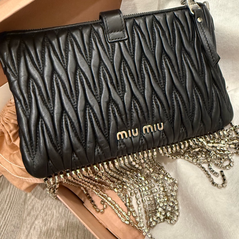 miu miu 全新 水鑽流蘇包-8