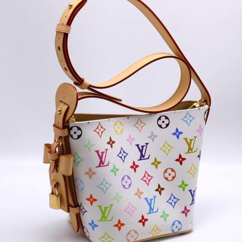 LOUIS VUITTON x 村上隆聯名款All in BB水桶包 - 白三彩