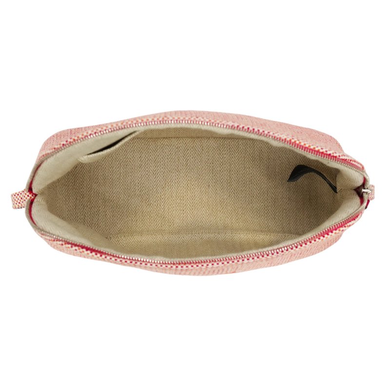 Hermes 展示品 Bolide Crazy H 刺繡帆布收納包(橙/覆盆子)-4
