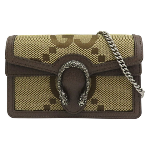 棕色 SUPREME帆布 DIONYSUS MINI 肩背包 476432【GUCCI 古馳】 476432