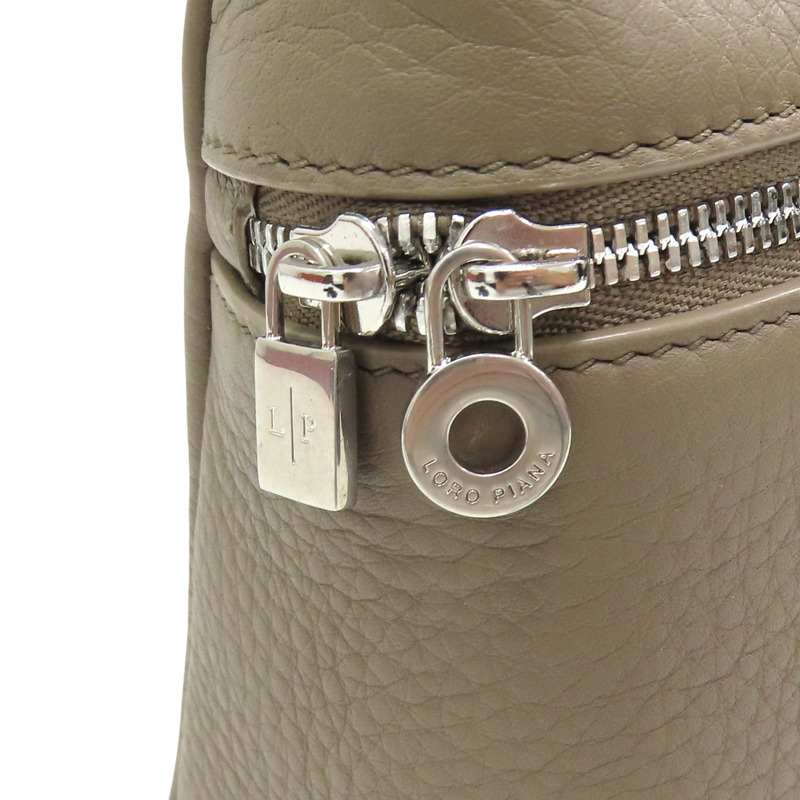 棕色 牛皮 Extra Pocket L19 肩背包 【Loro Piana 諾悠翩雅】-7