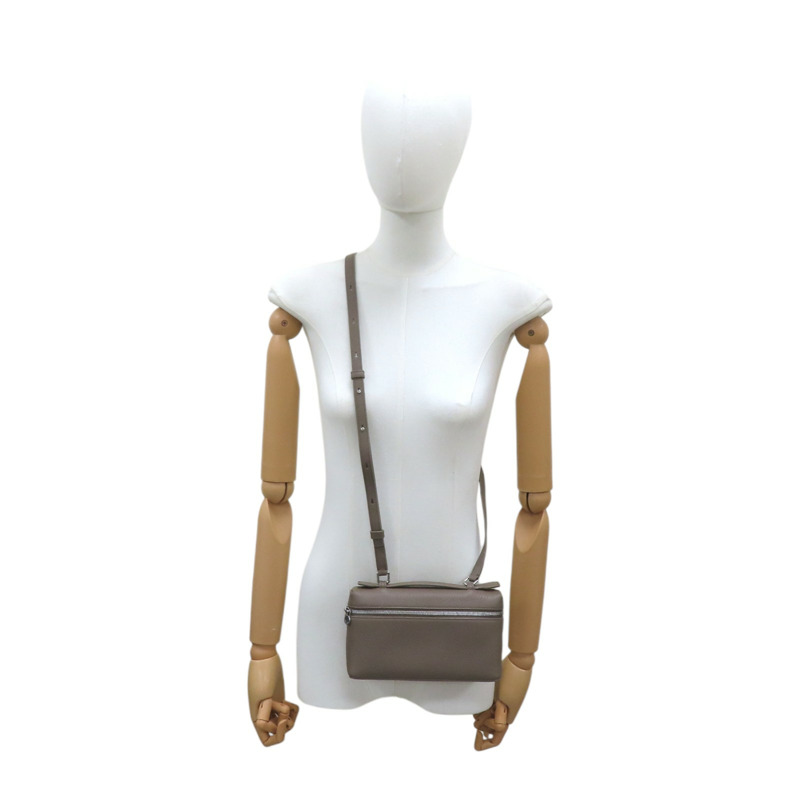 棕色 牛皮 Extra Pocket L19 肩背包 【Loro Piana 諾悠翩雅】-9