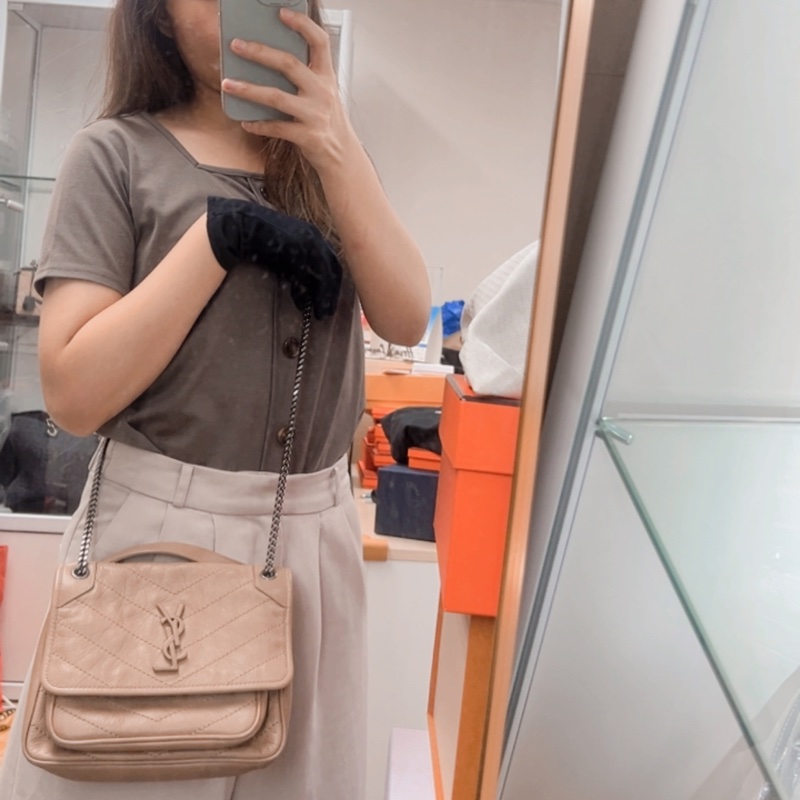 YSL niki baby 深奶茶單肩/斜挎包-15