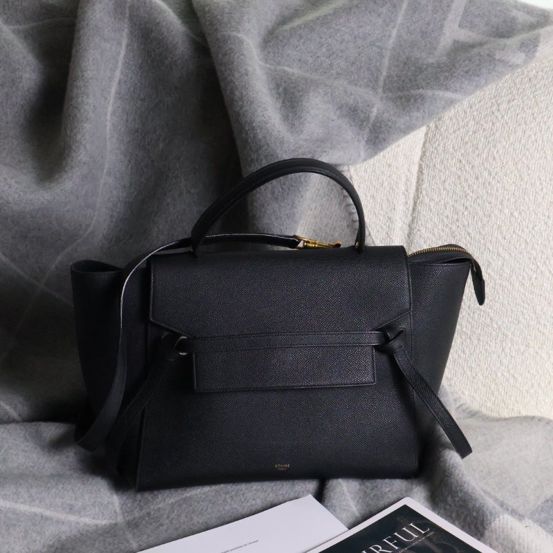 CELINE Belt鯰魚包 - 大號黑金-0