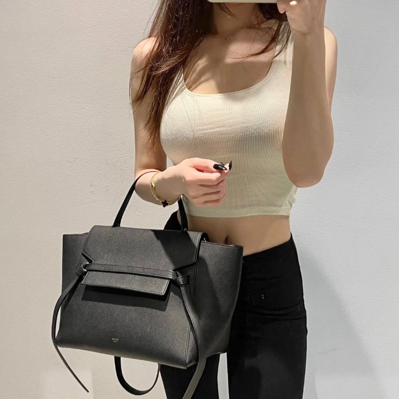 CELINE Belt鯰魚包 - 大號黑金-1
