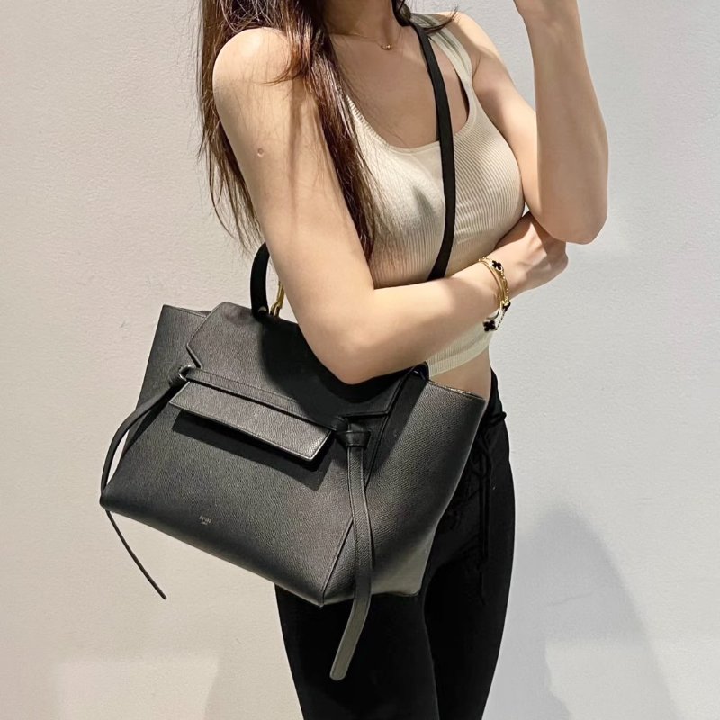 CELINE Belt鯰魚包 - 大號黑金-7