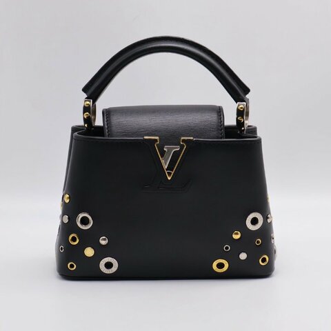 LOUIS VUITTON Capucines 鉚釘限量款 - mini黑