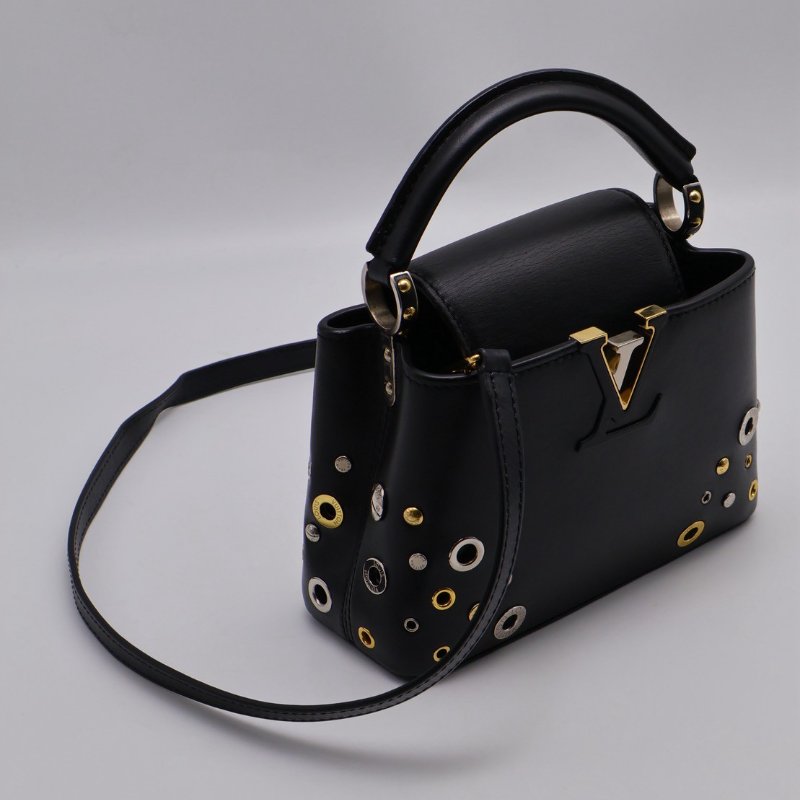 LOUIS VUITTON Capucines 鉚釘限量款 - mini黑-2