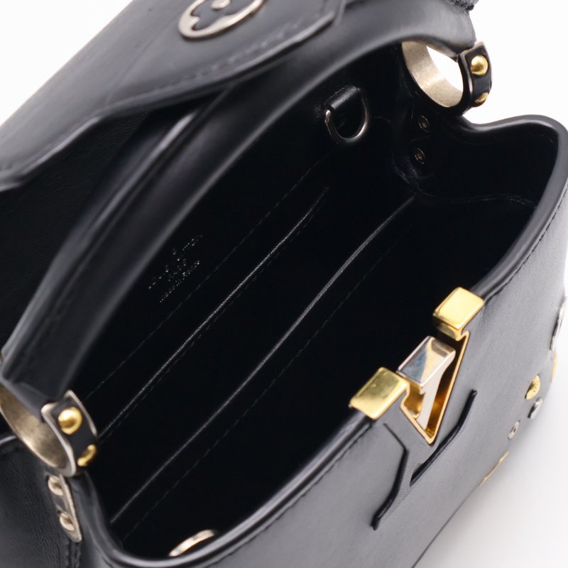LOUIS VUITTON Capucines 鉚釘限量款 - mini黑-3