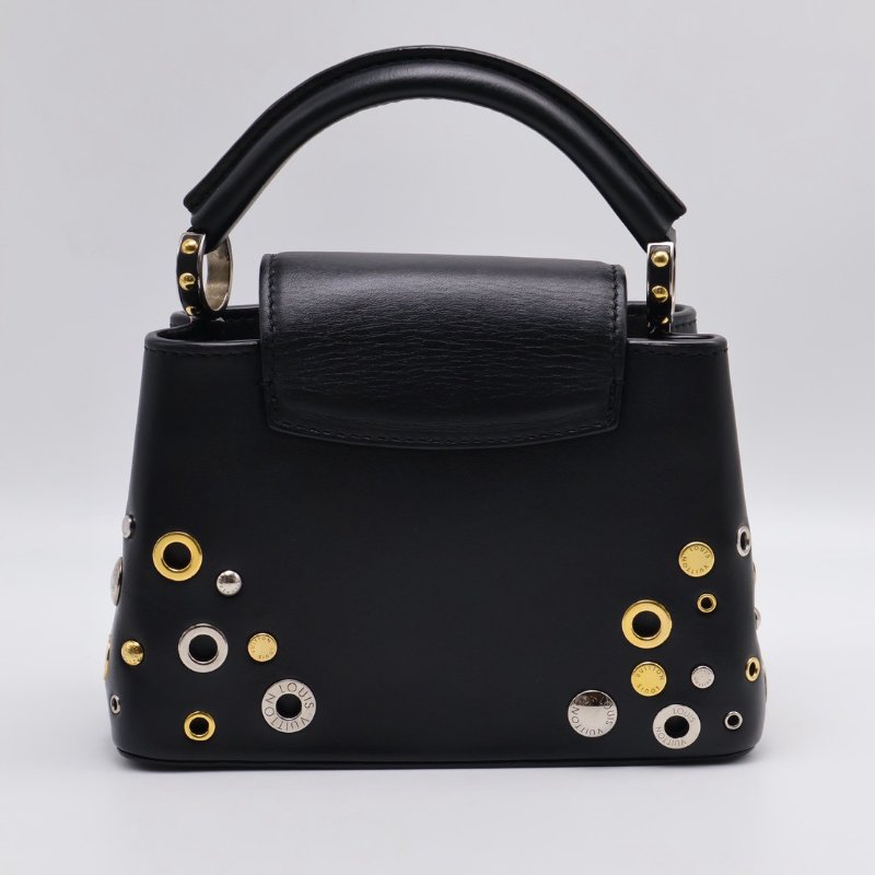 LOUIS VUITTON Capucines 鉚釘限量款 - mini黑-5