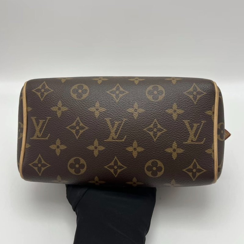LV 老花speedy20手提肩背斜背包20.5*14*12 芯片款 99新配件塵袋鑰匙鎖-2