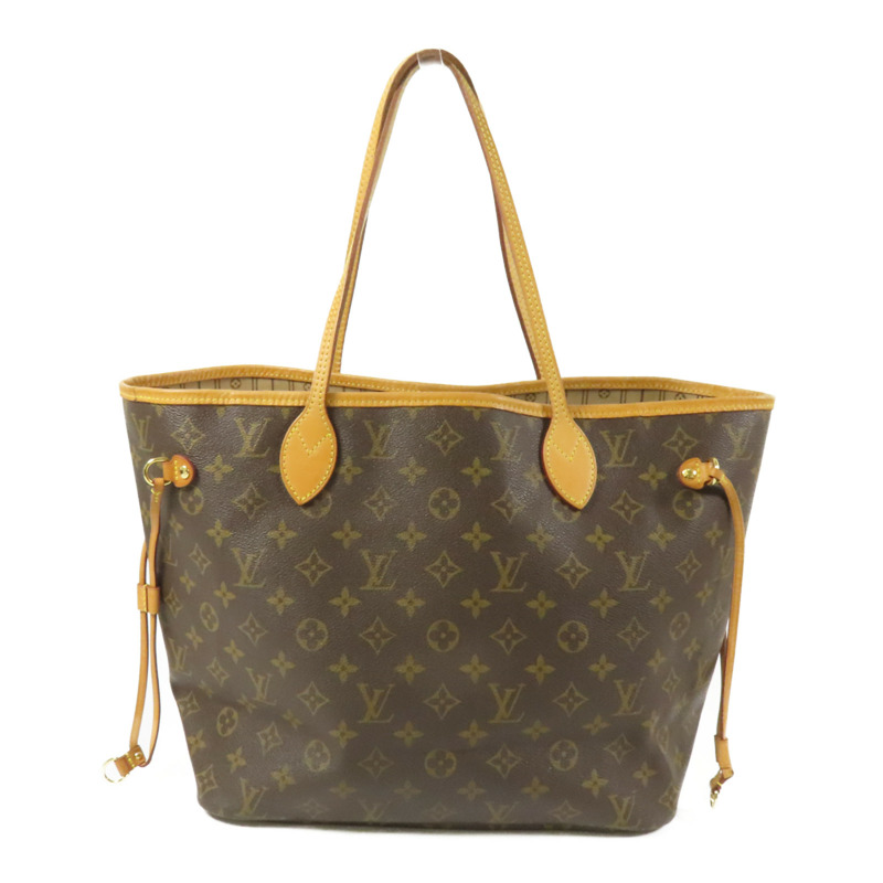 LOUIS VUITTON Monogram Neverfull MM金扣手挽袋-1