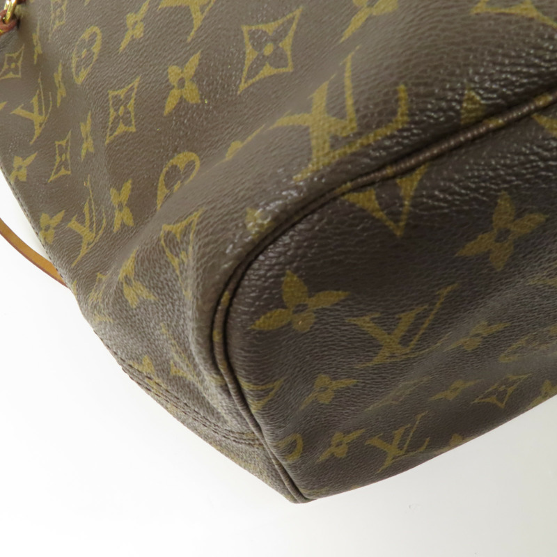 LOUIS VUITTON Monogram Neverfull MM金扣手挽袋-5