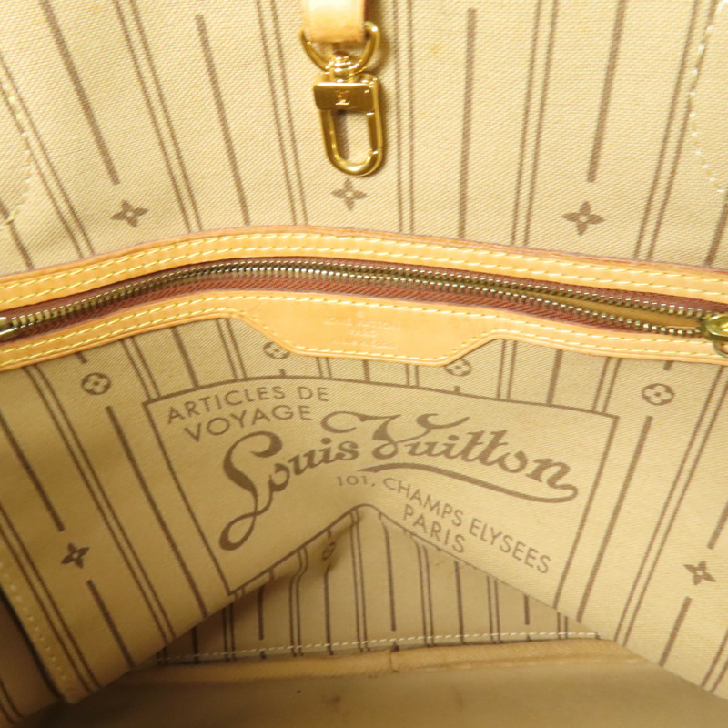 LOUIS VUITTON Monogram Neverfull MM金扣手挽袋-11