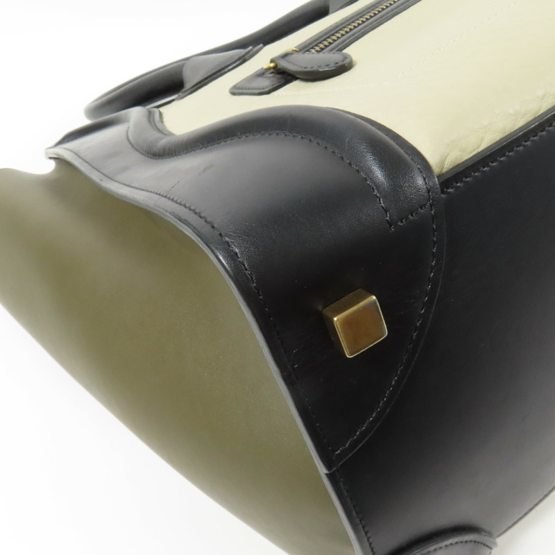 CELINE 牛皮皮革Mini Luggage金扣手挽袋-4