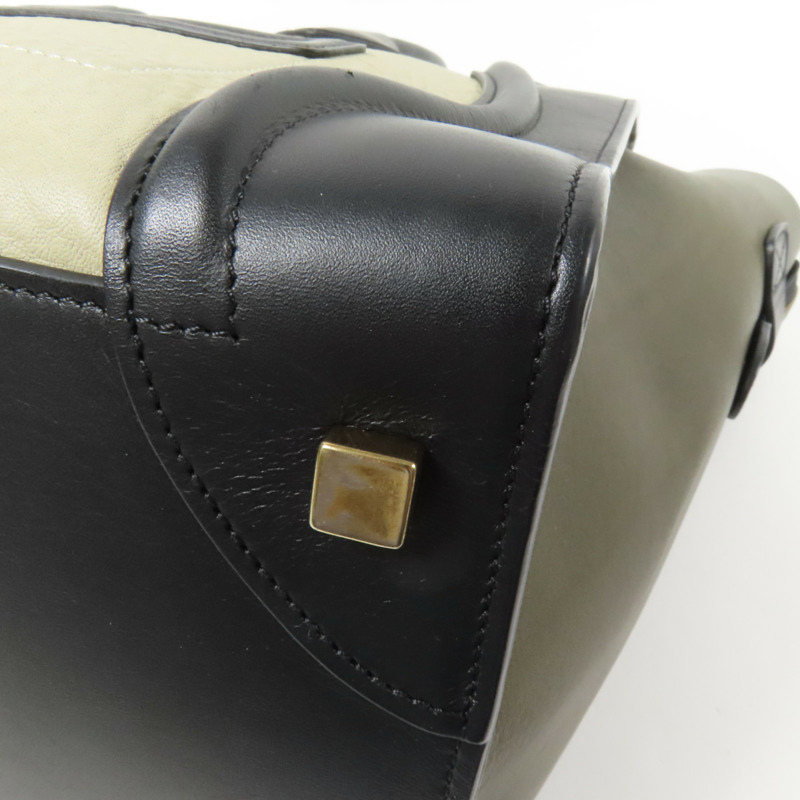 CELINE 牛皮皮革Mini Luggage金扣手挽袋-5