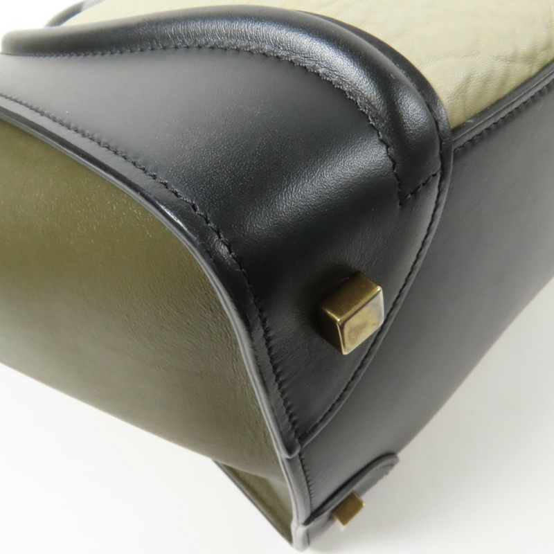 CELINE 牛皮皮革Mini Luggage金扣手挽袋-6