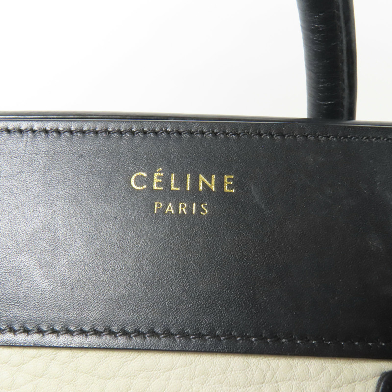 CELINE 牛皮皮革Mini Luggage金扣手挽袋-9