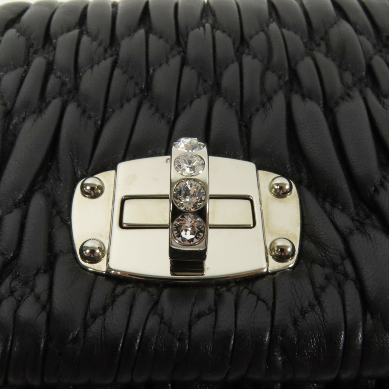 Miu Miu 皮革Shoulder Bag銀扣肩背袋-12