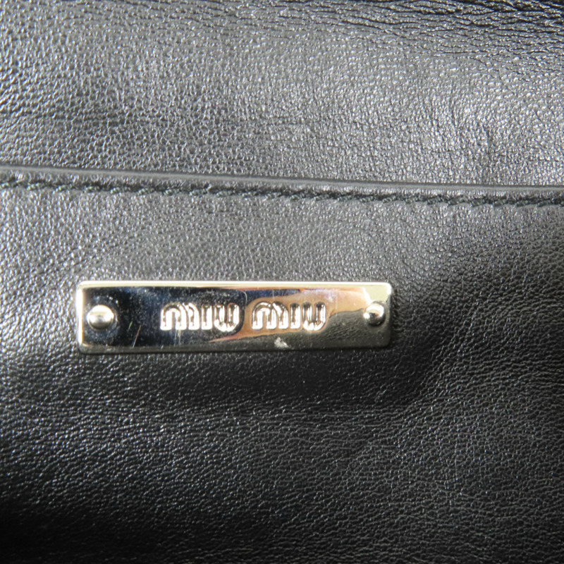 Miu Miu 皮革Shoulder Bag銀扣肩背袋-17