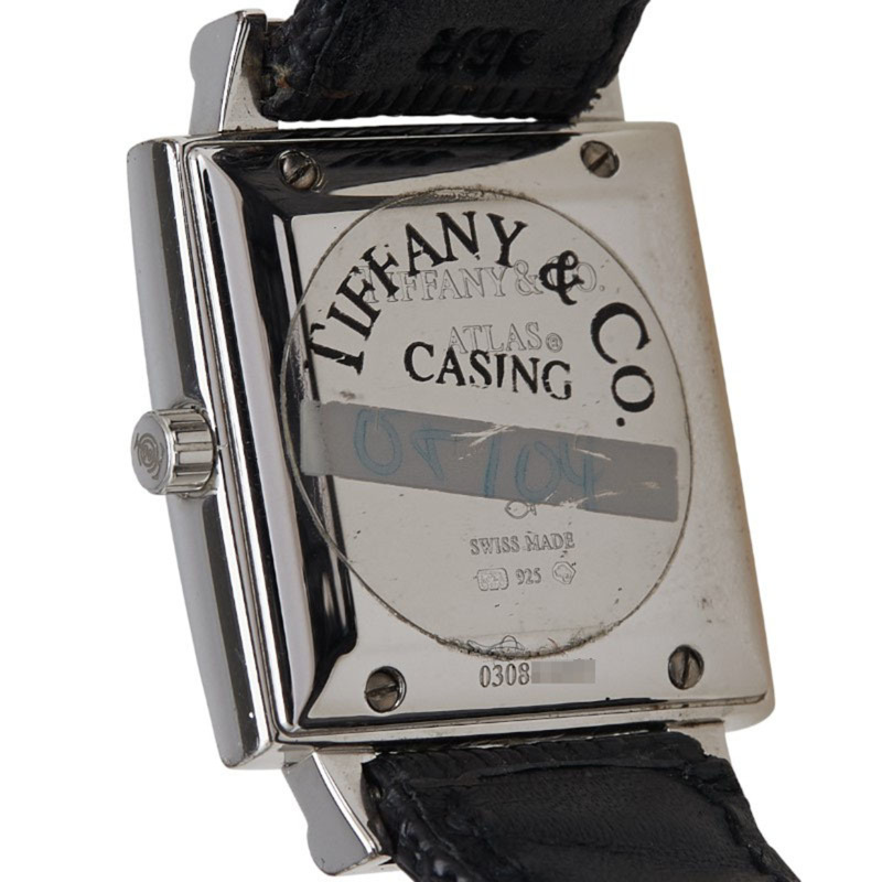 Tiffany & Co. Atlas 石英手錶,銀色錶盤,SV925 皮革,女士-2