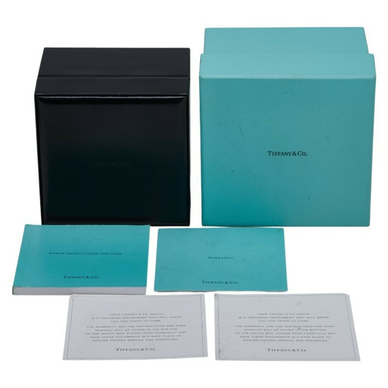Tiffany & Co. Atlas 石英手錶,銀色錶盤,SV925 皮革,女士-8