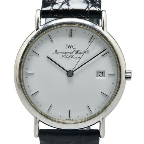 IWC Schaffhausen Portofino 男士腕錶 IW333106 搭配白色錶盤和不鏽鋼錶帶（非 OEM）