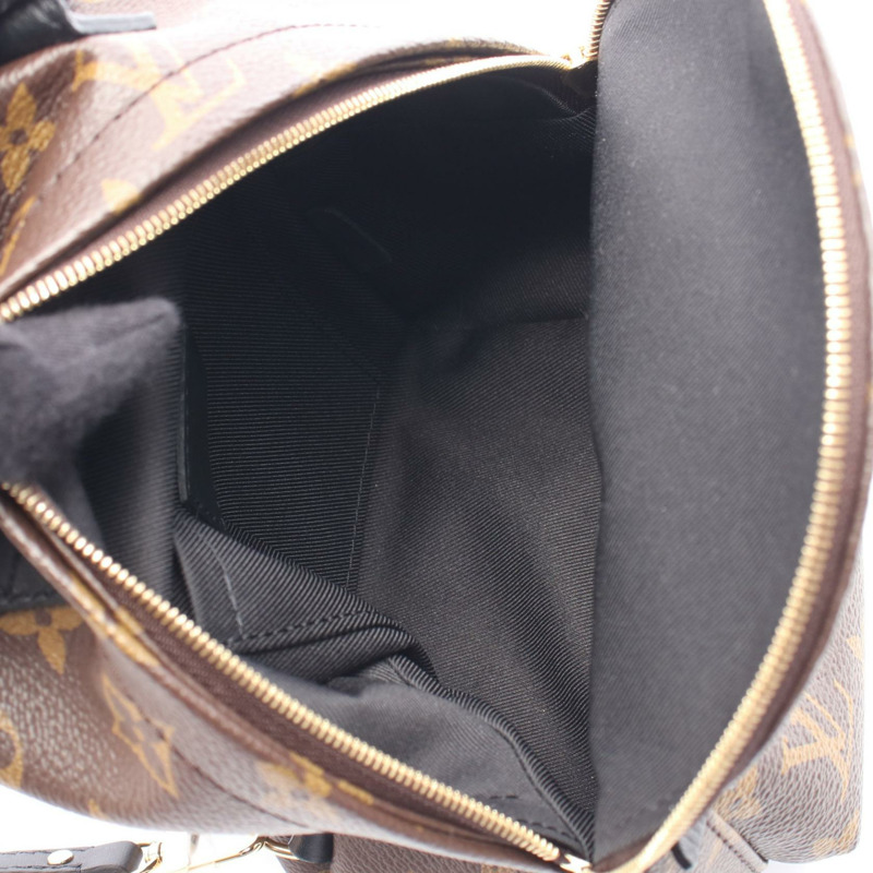 LOUIS VUITTON Palm Springs 迷你背包 M44873 Monogram 帆布 棕色 黑色 二手-2