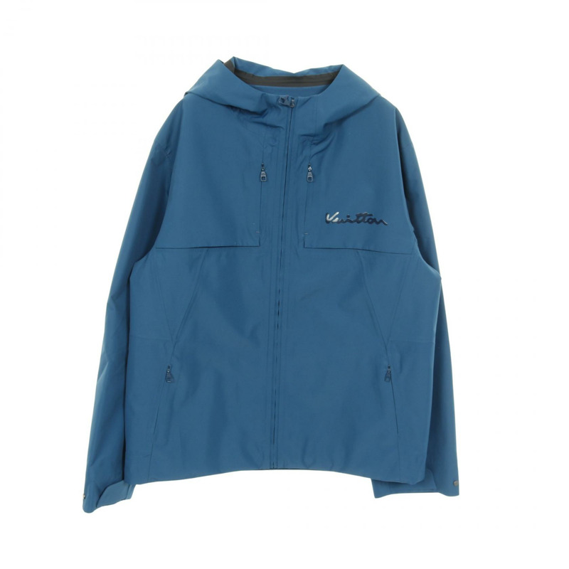 LOUIS VUITTON 簽名連帽外套 Mountain #50 1AF944 聚酯纖維 綠色 二手-0
