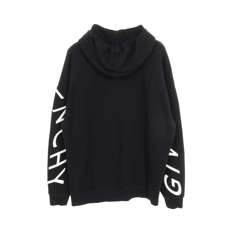 GIVENCHY 連帽衫 XL 號運動衫套頭衫棉質黑白二手男式-1
