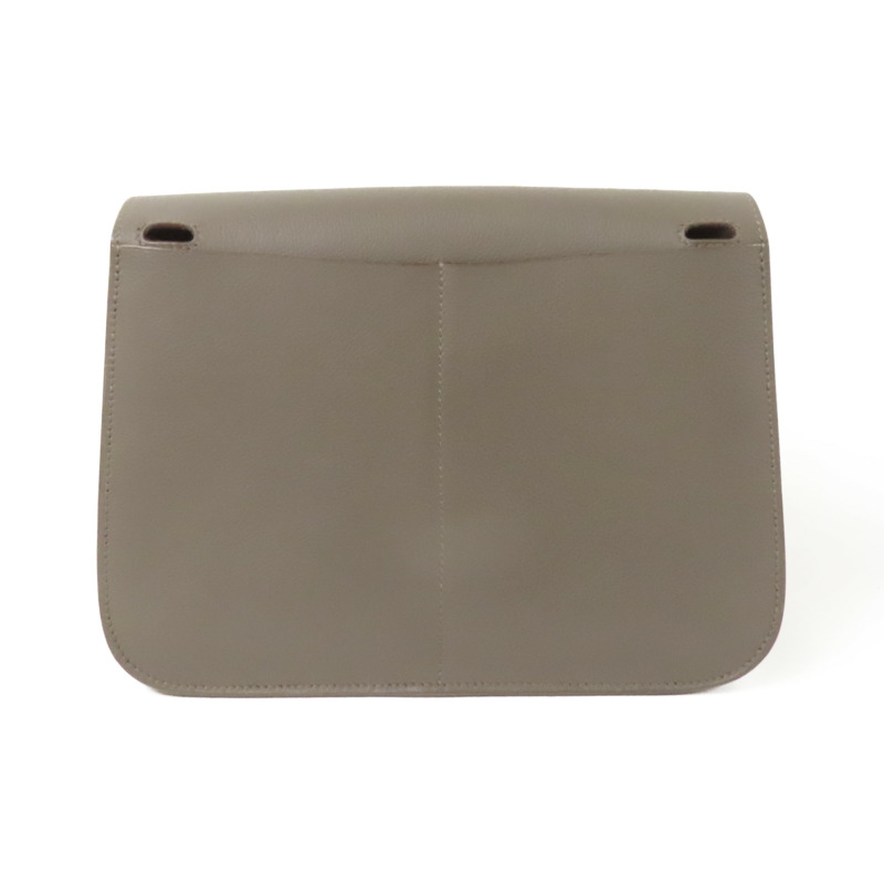 HERMES Evercolor皮革Halzan 25金扣手挽肩背兩用袋Etain-1