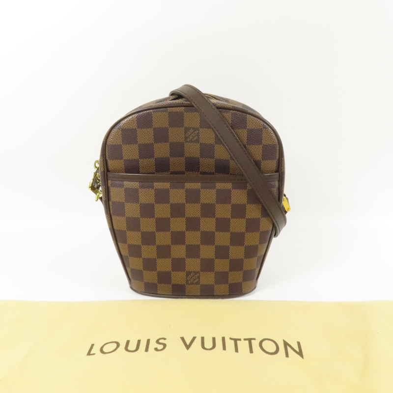 LOUIS VUITTON Damier Ipanema PM金扣肩背袋-7