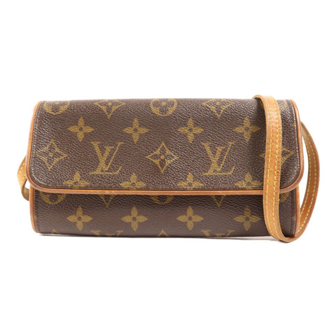 LOUIS VUITTON Monogram Pochette Twin PM金扣肩背袋